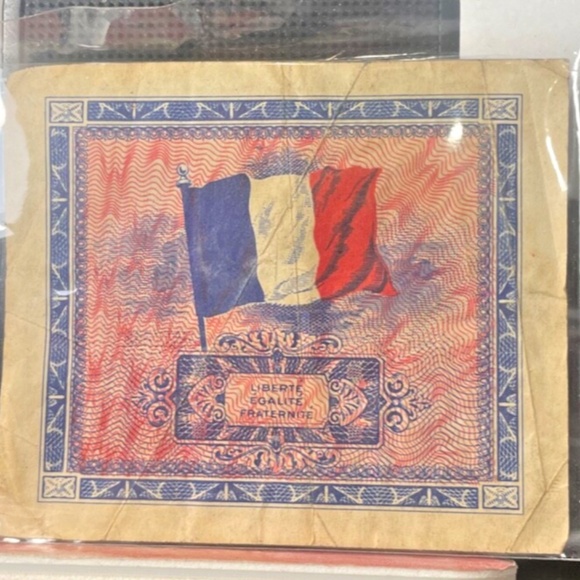 Two WW2 French 2 Franc 1944 (Currency) France Banknote WWII Note #205488950596 - Picture 4 of 6